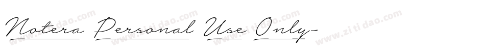 Notera Personal Use Only字体转换